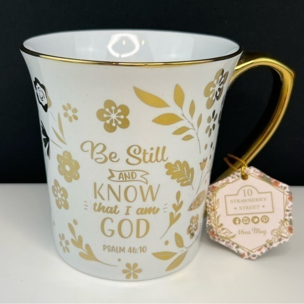 Strawberry Street - 3/$48 - ‘Psalm 46:10’ ceramic mug. NWT. Firm!